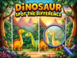 Dinosaur Find Forskellen - Spil gratis online