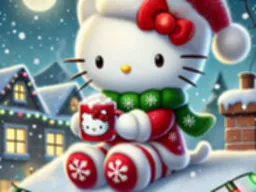 Hello Kitty Julepuslespil - Et Festligt Ferie Spil