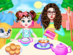 Mom And Taylor Washing Clothes - เล่นออนไลน์ฟรี